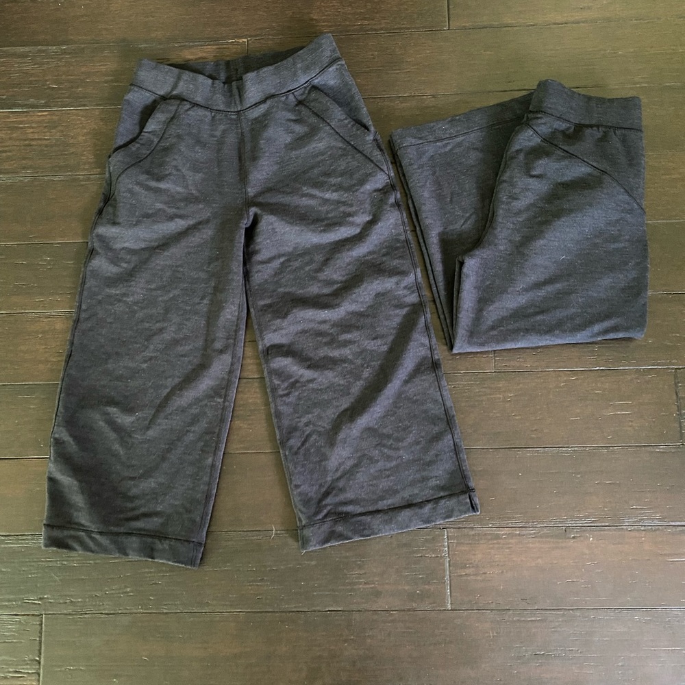 2 pairs of ivivva wide leg crop pants
